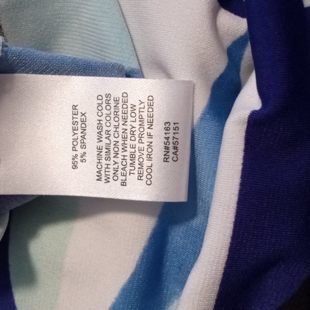 💙 Laura Jeffries Modern Blue Abstract Print Shift Dress Plus Size 16| NW - Picture 6 of 9